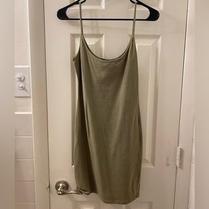 Army Green Body Con Cami Dress